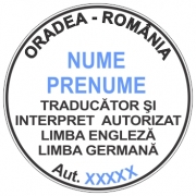  Stampila traducator si interpret autorizat 30 mm.